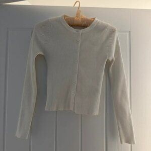 White long sleeve button up top